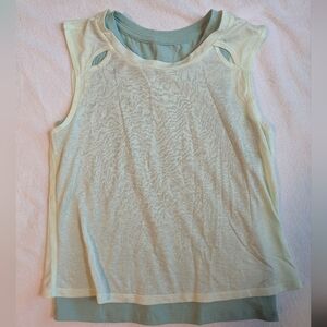 Athleta Girl Green Cut Out Tank Top